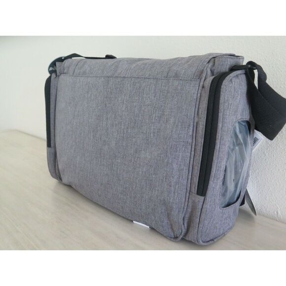 BB GEAR CROSS HATCH DUFFEL MESSENGER LARGE DIAPER BAG, GREY - Picture 3 of 9